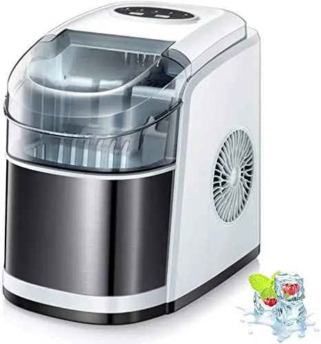 Kismile Countertop Self-Cleaning Compact Portable Ice Cube Maker - White Kismile