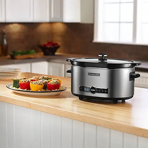 KitchenAid KSC6223SS 6-Qt. Slow Cooker with Standard Lid - Stainless Steel KitchenAid