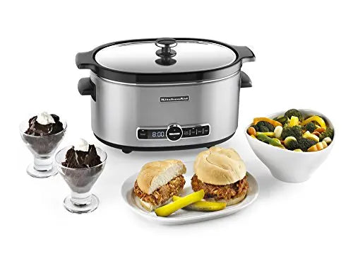KitchenAid KSC6223SS 6-Qt. Slow Cooker with Standard Lid - Stainless Steel KitchenAid