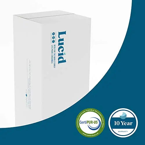 LUCID 10" Memory Foam Gel Mattress | Medium FeelGel Infusion - CertiPUR Certified Hypoallergenic Bamboo Charcoal LUCID