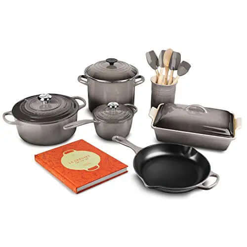 Le Creuset 16-piece Cookware Set - Oyster Black/Gray Le Creuset
