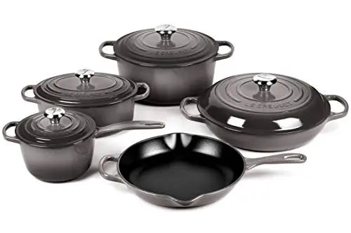 Le Creuset 9-piece Signature Cast Iron Cookware Set - Oyster Le Creuset