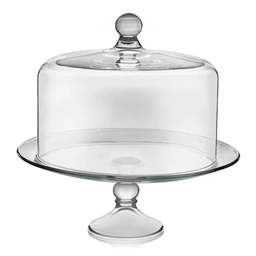 Libbey Glass Cake Stand | Selene 2-piece Cake Stand with Dome Libbey