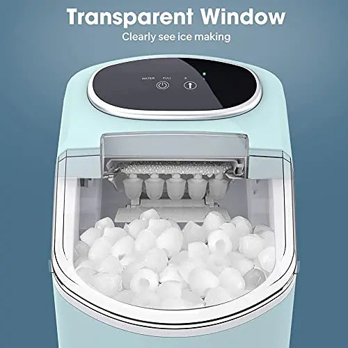 Igloo Self-Cleaning Portable Counter-Top Ice Maker Machine, Silver