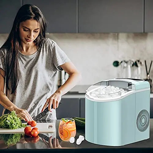 LifePlus Countertop Portable Ice Maker Self Cleaning Machine - Aqua LifePlus