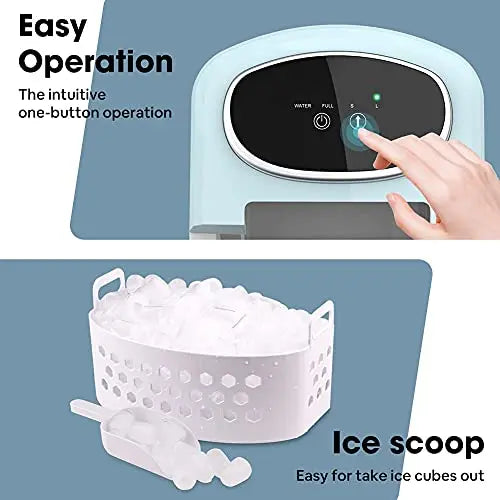 LifePlus Countertop Portable Ice Maker Self Cleaning Machine - Aqua LifePlus