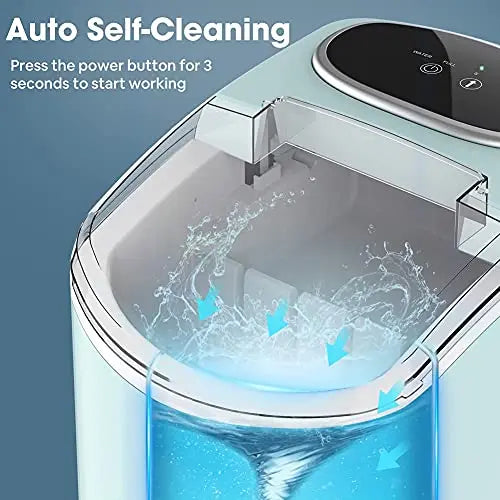 LifePlus Countertop Portable Ice Maker Self Cleaning Machine - Aqua LifePlus