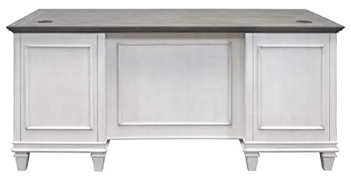 Martin Furniture Hartford Desk | Double Pedestal, 70" W - White Martin Furniture