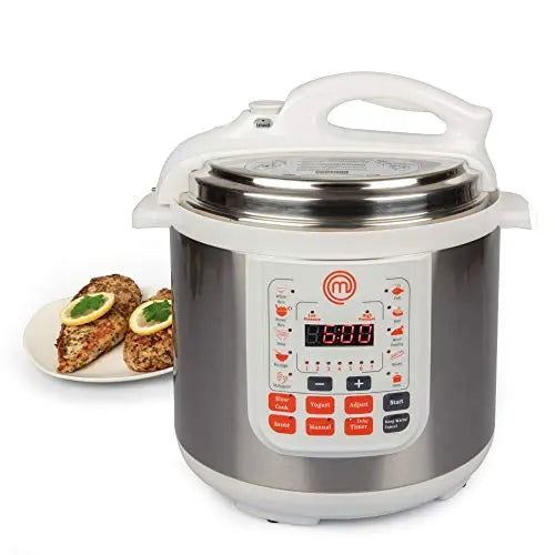 79.99 MasterChef 13 in 1 Non stick Pot Pressure Cooker 6 QT