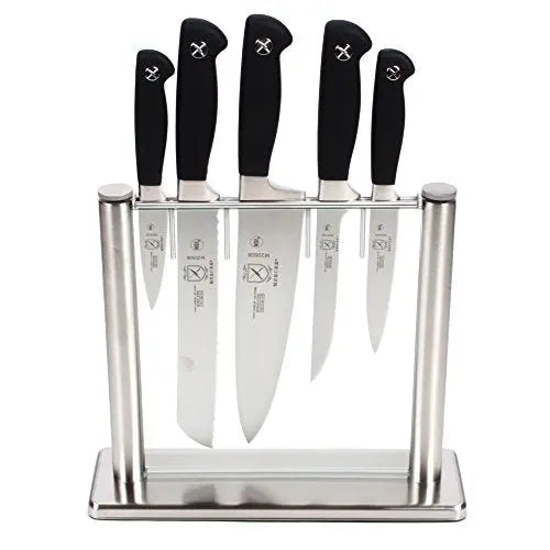 Mercer Culinary Genesis Knives | 6-Piece Forged Knife Block Set - Black Mercer Culinary