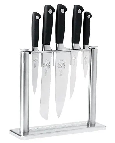 Mercer Culinary Genesis Knives | 6-Piece Forged Knife Block Set - Black Mercer Culinary