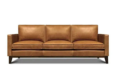 Metropole Modern Leather Sofa | Pull Up Mid-Century Sofa - Tan Brown Môdern Space Gallery