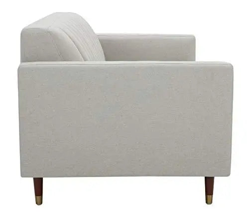 Mid-Century Channel-Tufted Modern Sofa - 75"W, Felt Grey Rivet