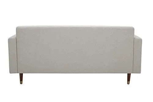 Mid-Century Channel-Tufted Modern Sofa - 75"W, Felt Grey Rivet