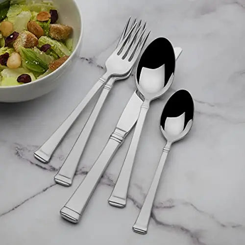 Mikasa Harmony Flatware Silverware Set, 65 Piece - Stainless Steel Mikasa