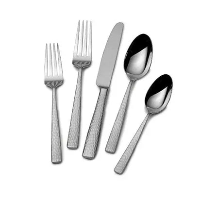 Mikasa Oliver 65-Piece 18/10 Stainless Steel Flatware Set with Serveware, Serves 12 - Silver Mikasa