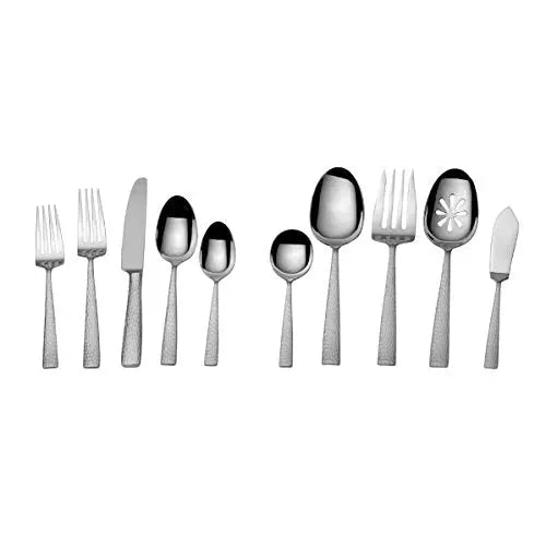 Mikasa Oliver 65-Piece 18/10 Stainless Steel Flatware Set with Serveware, Serves 12 - Silver Mikasa