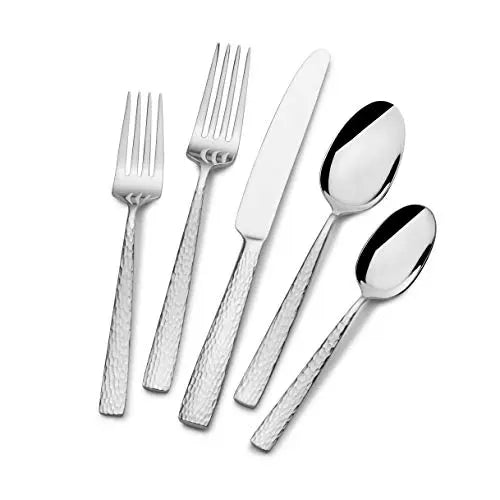 Mikasa Oliver Gleam 65-Piece Stainless Steel Flatware Set with Serving Utensils, Serves 12 - Silver Mikasa