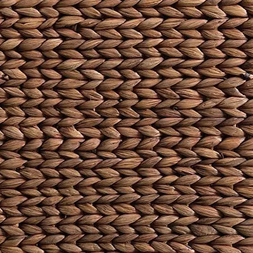 Modern Rattan Woven Ottoman Pouf - Brown Abington Lane