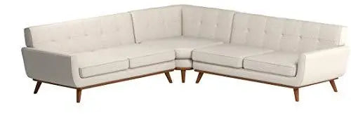 Modway Engage Modern Upholstered L-Shaped Sectional Sofa - Beige Modway