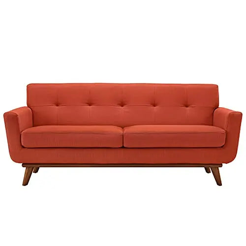Modway Engage Modern Upholstered Loveseat - Atomic Red Modway
