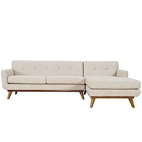 Modway Engage Modern Upholstered Right-Facing Sectional Sofa - Beige Modway