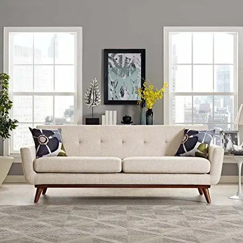 Modway Engage Modern Upholstered Sofa - Beige Modway