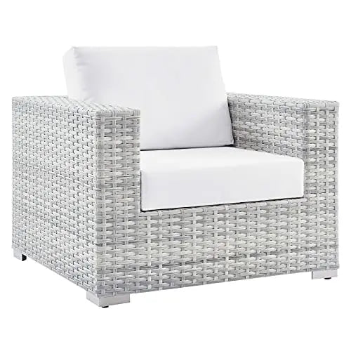 Modway Outdoor Furniture Patio Set  EEI-5446-LGR-WHI - Light Gray White Modway