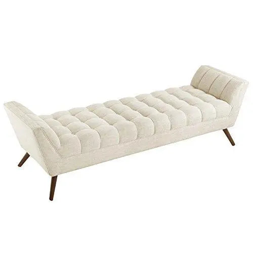 Modway Upholstered Modern Bench Seat - Beige Modway