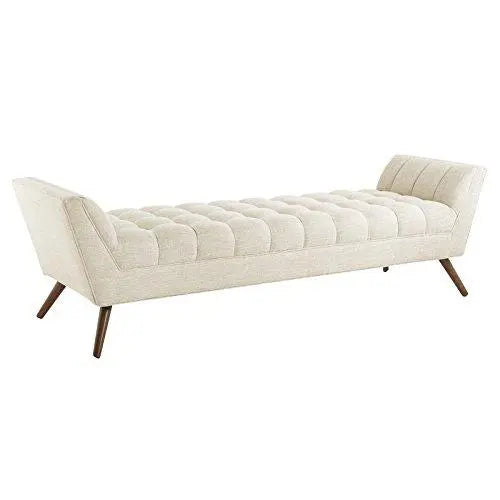 Modway Upholstered Modern Bench Seat - Beige Modway