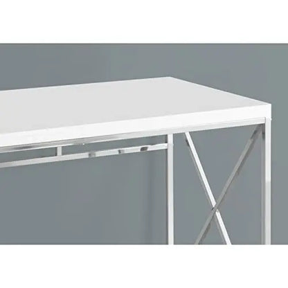 Monarch Specialties Modern Desk, Scratch-Resistant, 48" - Glossy White Monarch Specialties