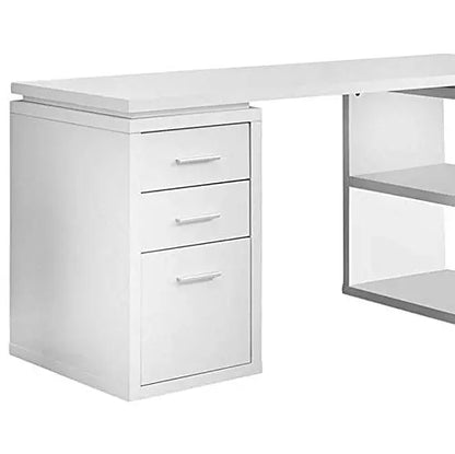 Monarch Specialties Office Desk | Left or Right Facing Corner Desk - White Monarch Specialties