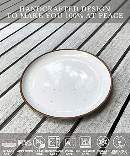 Mora Ceramic Modern Dinnerware Set - Vanilla White MORA CERAMICS HIT PAUSE