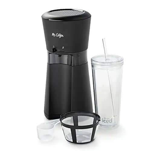 Mr. Coffee Iced Coffee Maker, Single Serve Machine with 22-Ounce Tumbler and Reusable Coffee Filter, Black Mr. Coffee