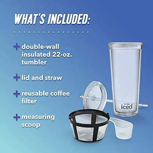 Mr. Coffee Iced Coffee Maker, Single Serve Machine with 22-Ounce Tumbler and Reusable Coffee Filter, Black Mr. Coffee