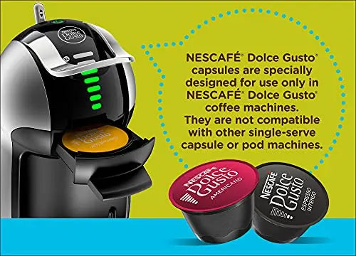 NESCAFÉ Dolce Gusto Coffee Machine, Genio 2, Espresso, Cappuccino and Latte Pod Machine, Silver Dolce Gusto