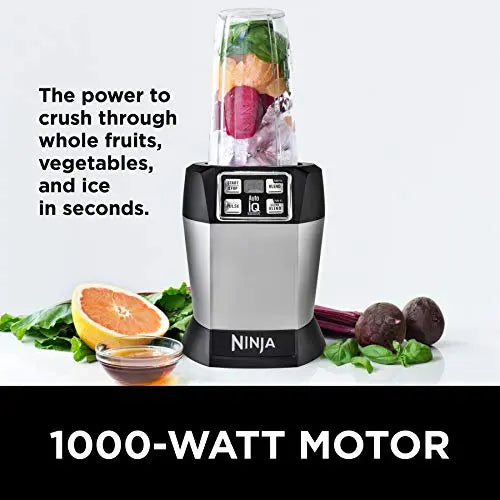 NINJA BL480D Nutri Smoothies Personal Blender, 18 and 24 Oz - Black/Silver Ninja