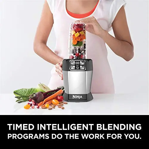 NINJA BL480D Nutri Smoothies Personal Blender, 18 and 24 Oz - Black/Silver Ninja