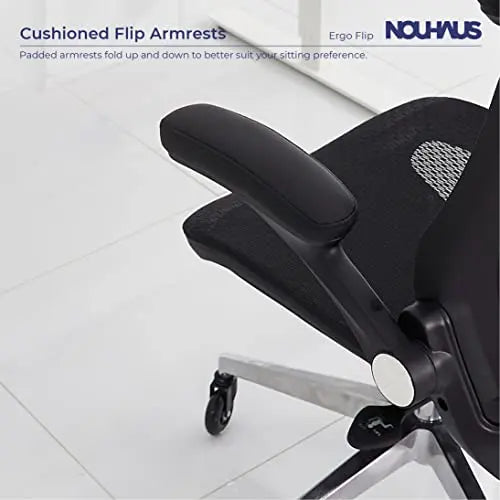 NOUHAUS ErgoFlip Office Chair | Mesh Swivel Ergonomic Chair - Black Nouhaus