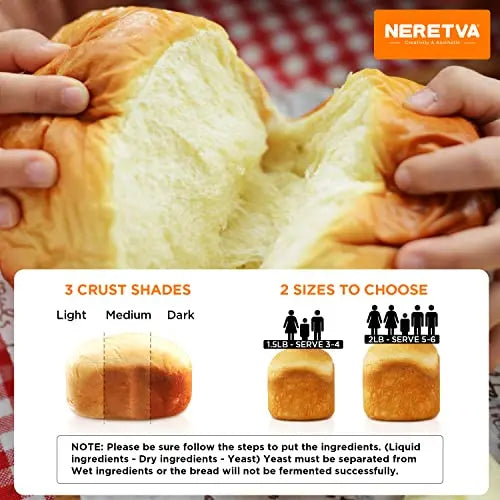 Neretva Bread Machine | 20-in-1 Options, 2 LB Loaf - Gray Neretva