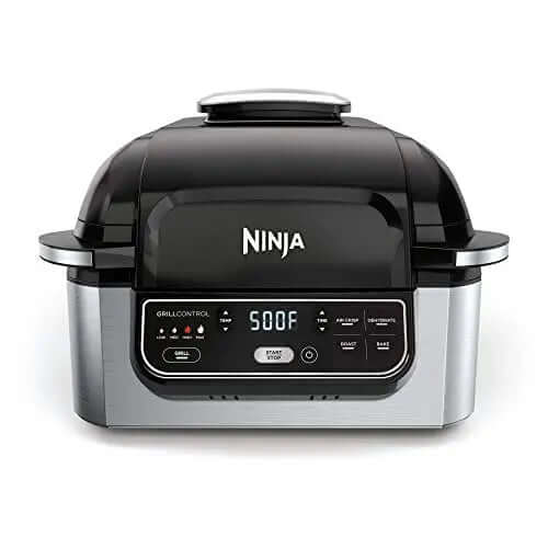 Ninja AG301 Foodi 5-in-1 Indoor Grill Air Fryer with Air Fry, Roast, Bake & Dehydrate - Black/Silver