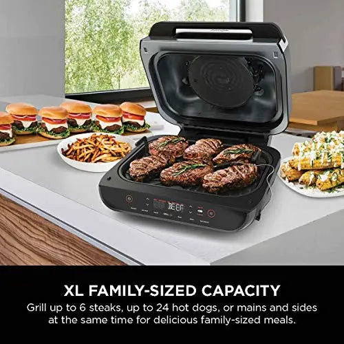 Ninja FG551 Foodi Smart XL 6-in-1 Indoor Grill with 4-Quart Air Fryer - Stainless Steel Finish Ninja