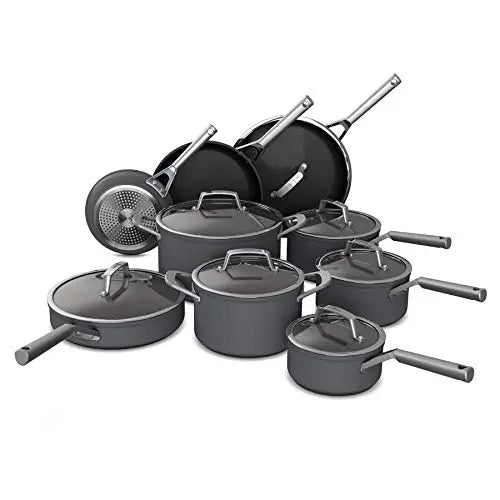 Ninja Foodi NeverStick 16-Piece Cookware Set - Slate Gray Ninja