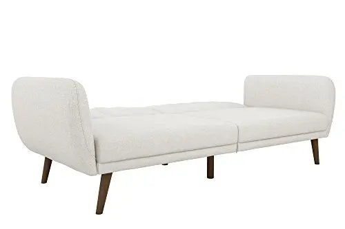 Novogratz Brittany Sofa Futon - Premium Upholstery and Wooden Legs - Grey Novogratz