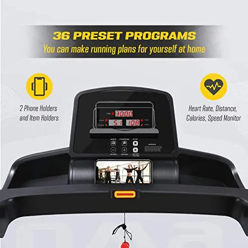 OMA  5108EB Treadmill | Folding Incline Treadmill with 36 Preset Programs, Tracking Pulse, Calories - 2021 OMA