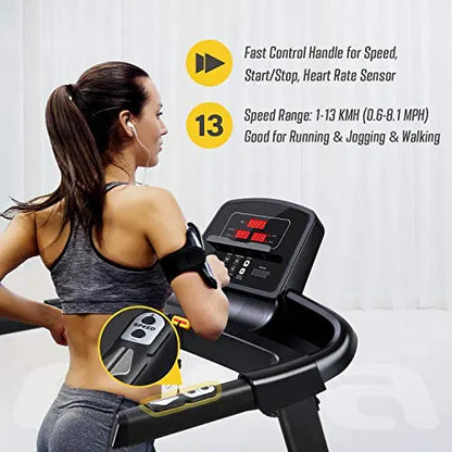 OMA  5108EB Treadmill | Folding Incline Treadmill with 36 Preset Programs, Tracking Pulse, Calories - 2021 OMA