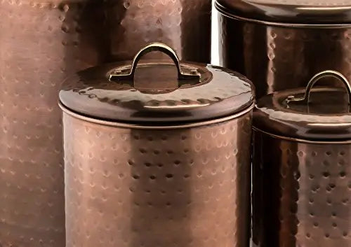 Old Dutch Canister Set of 4 - Antique Copper Old Dutch