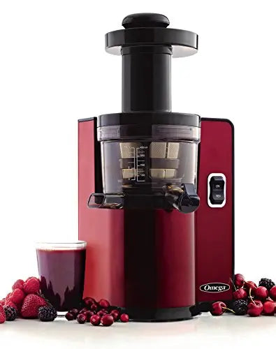 Omega Juicer | Vertical Slow Masticating Juice Extractor - Red Omega