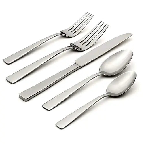 Oneida Satin Nocha 20-Piece Stainless Steel Everyday Flatware Silverware Set, Service for 4 - Silver Oneida