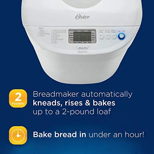 Oster Express Bake Bread Maker, 2 lb Loaf - White/Ivory Oster
